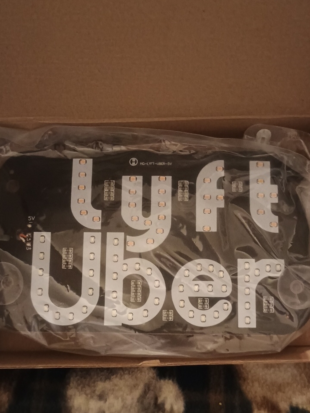 LED Uber Lyft Rideshare Window Sign/Light